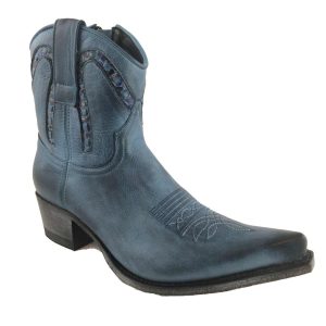 10771 Sendra boots western bleu used Python femme